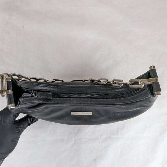 Authentic Vintage GUCCI Hobo Leather Chain Shoulder Bag Made in Italy - Picture 9 of 12